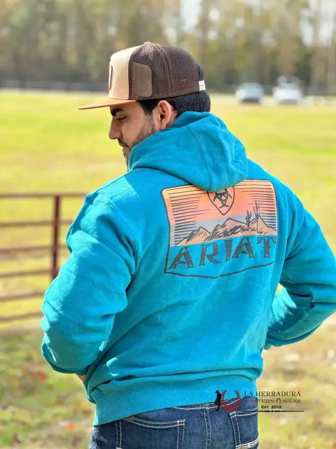 ARIAT DESERT SUN HOODIE OCEAN DEPTHS HEATHER