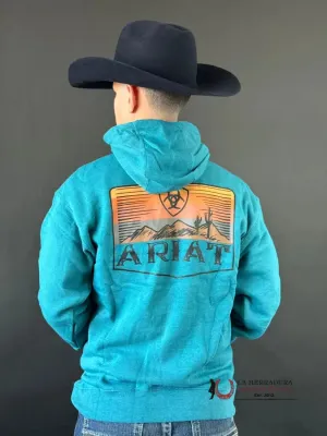ARIAT DESERT SUN HOODIE OCEAN DEPTHS HEATHER