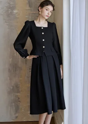 BALLOON SLEEVE JACKET & SKIRT