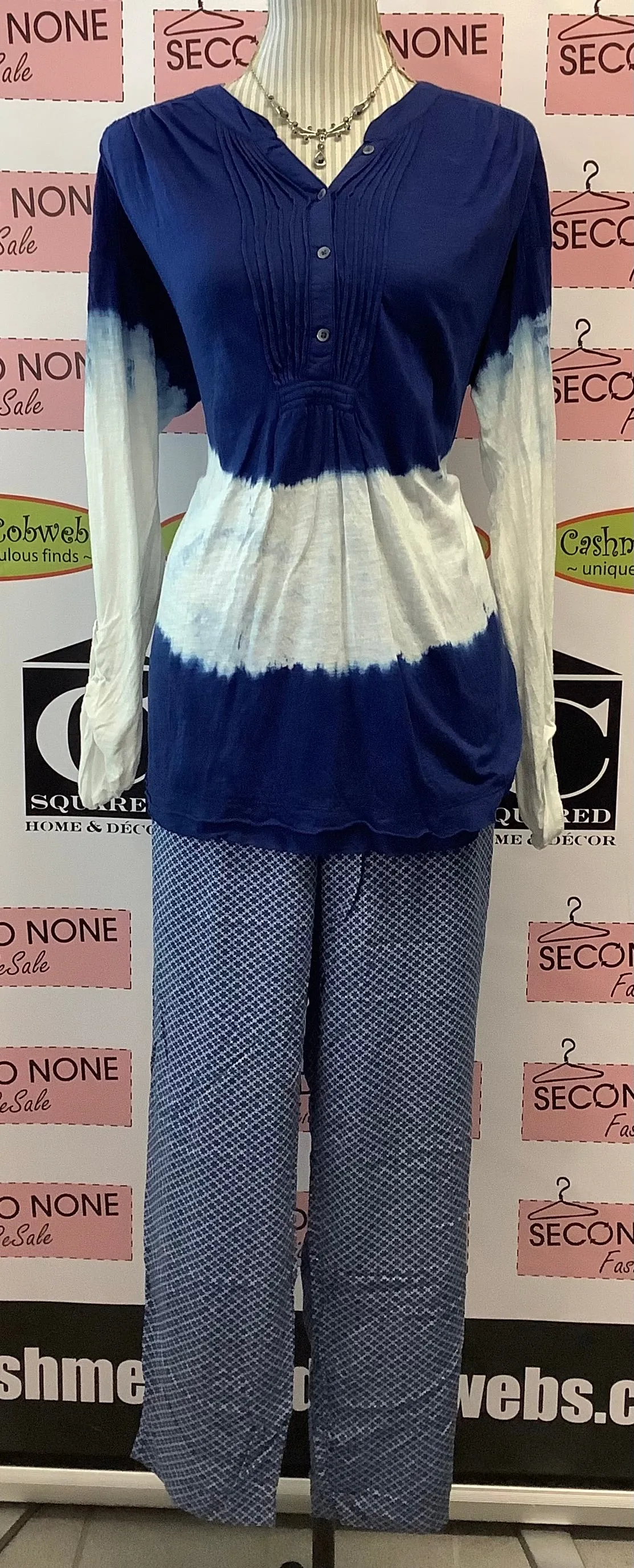 Bandolino Tie Dye Peasant Top (Size M)