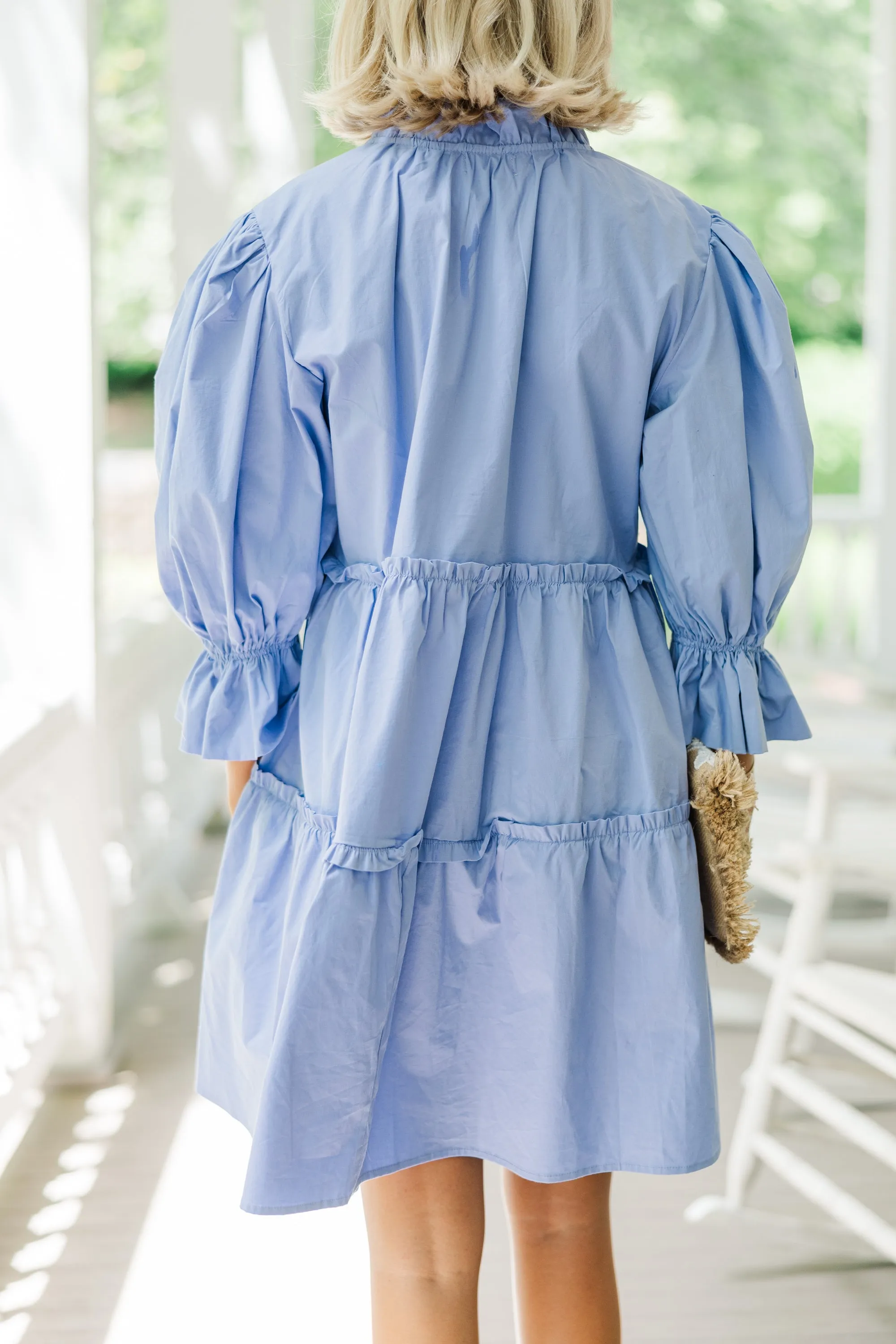 Based On Love Light Blue Babydoll Dress