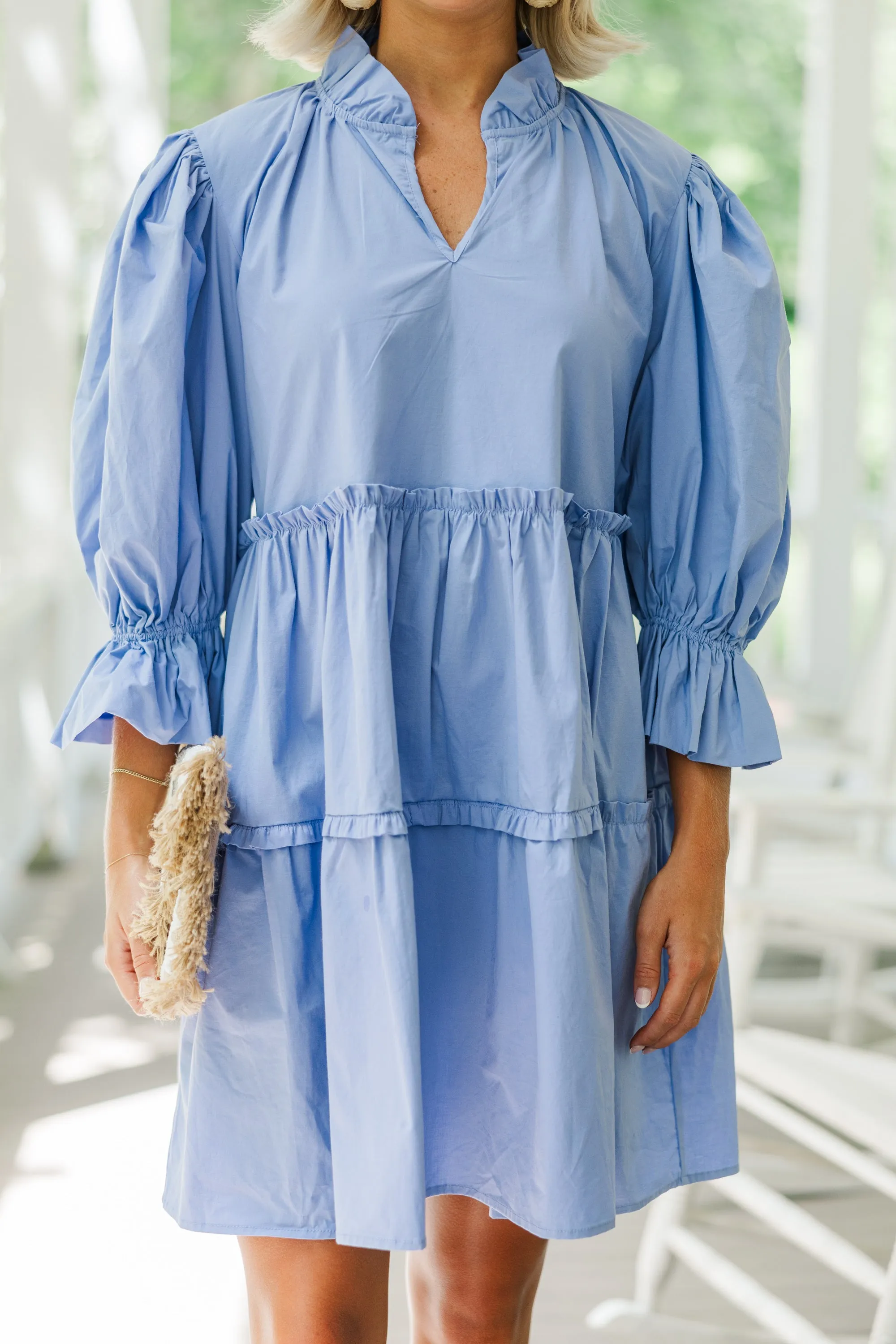 Based On Love Light Blue Babydoll Dress