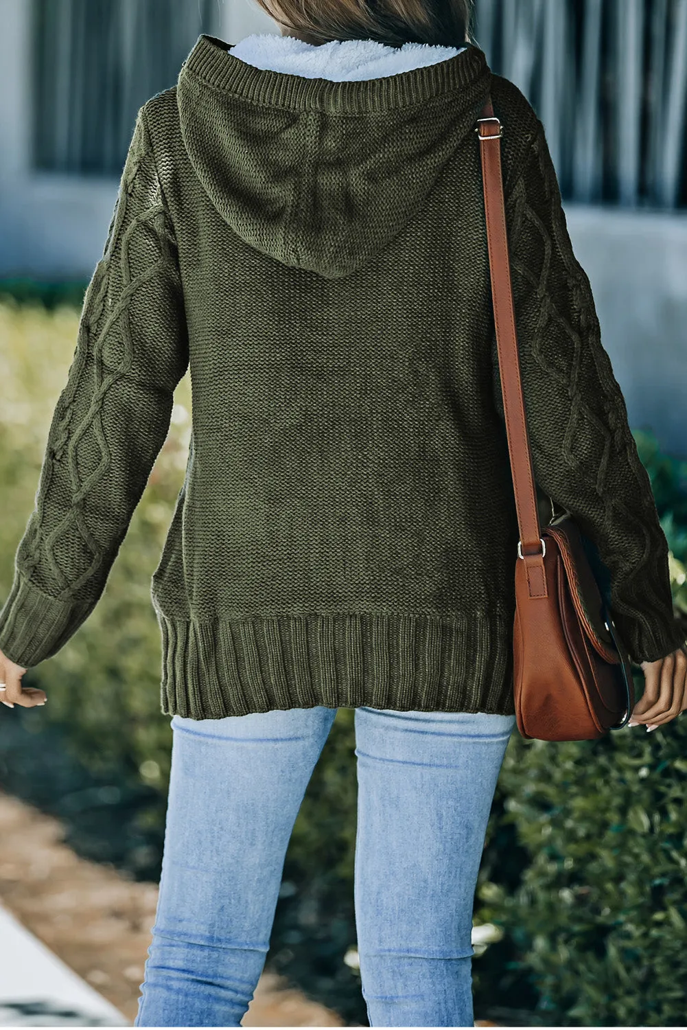 Black Toggle Coat with Sherpa Lining