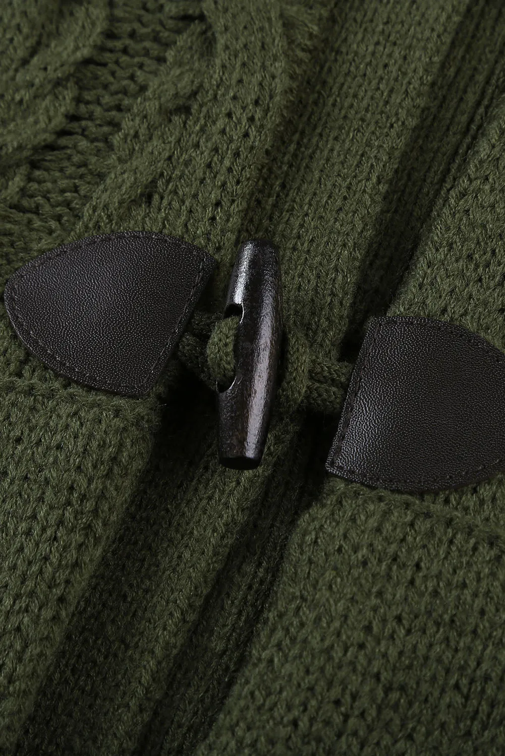 Black Toggle Coat with Sherpa Lining