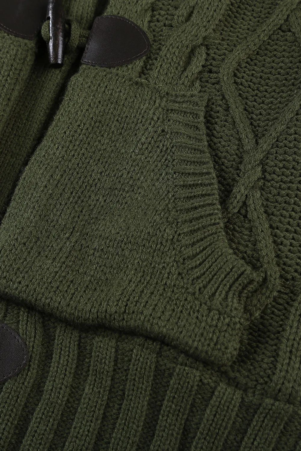 Black Toggle Coat with Sherpa Lining