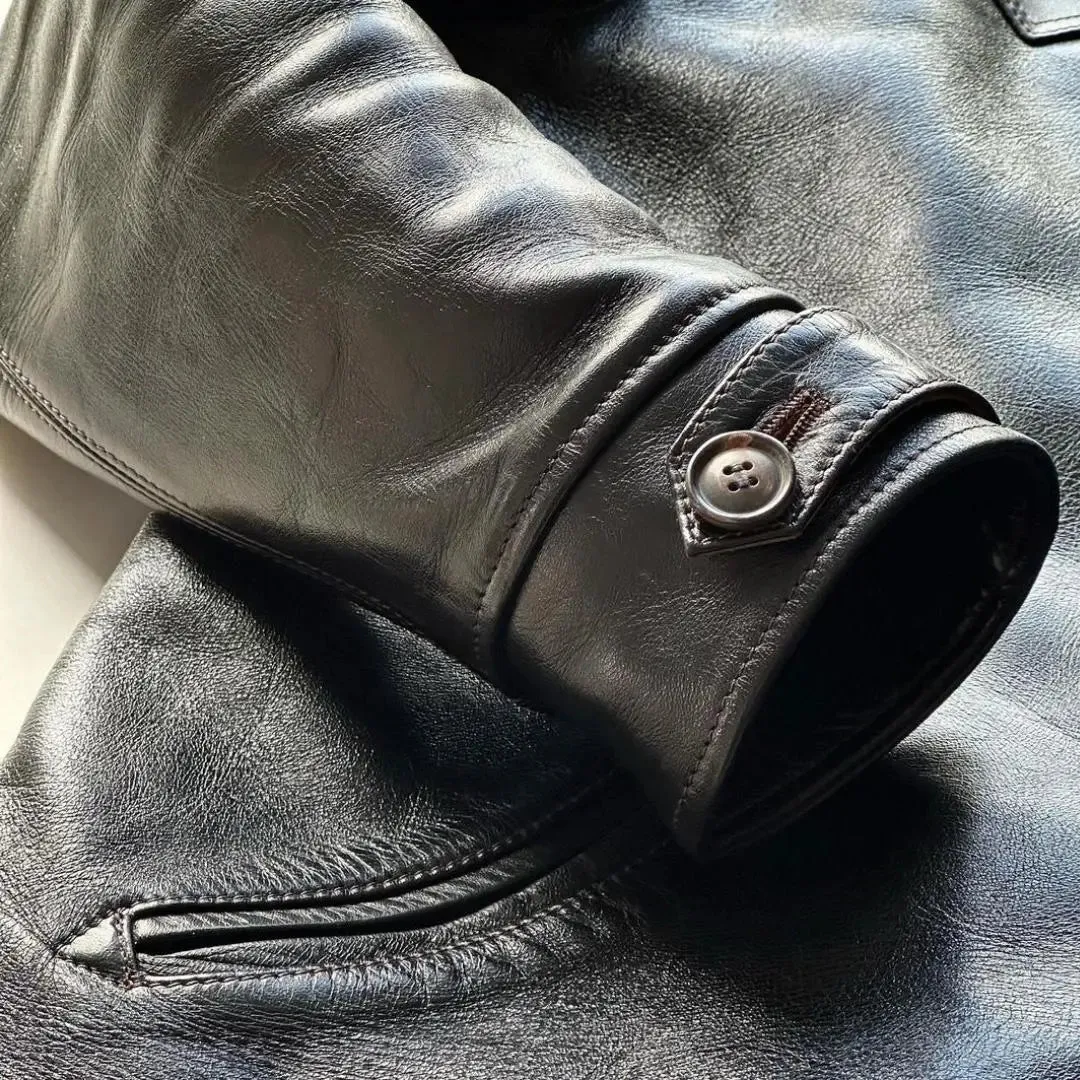 Bounty Hunters Black Leather Carcoat
