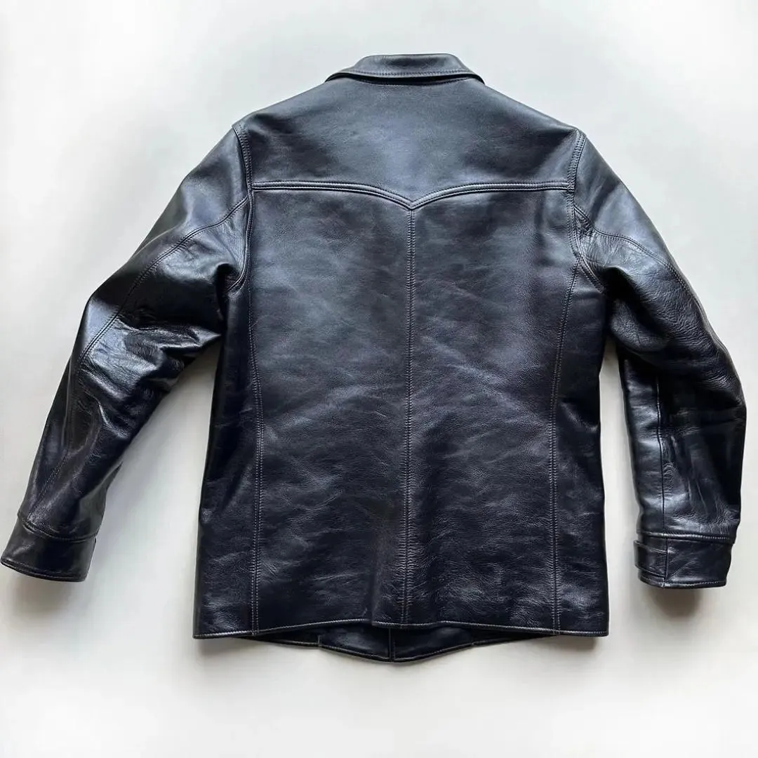 Bounty Hunters Black Leather Carcoat