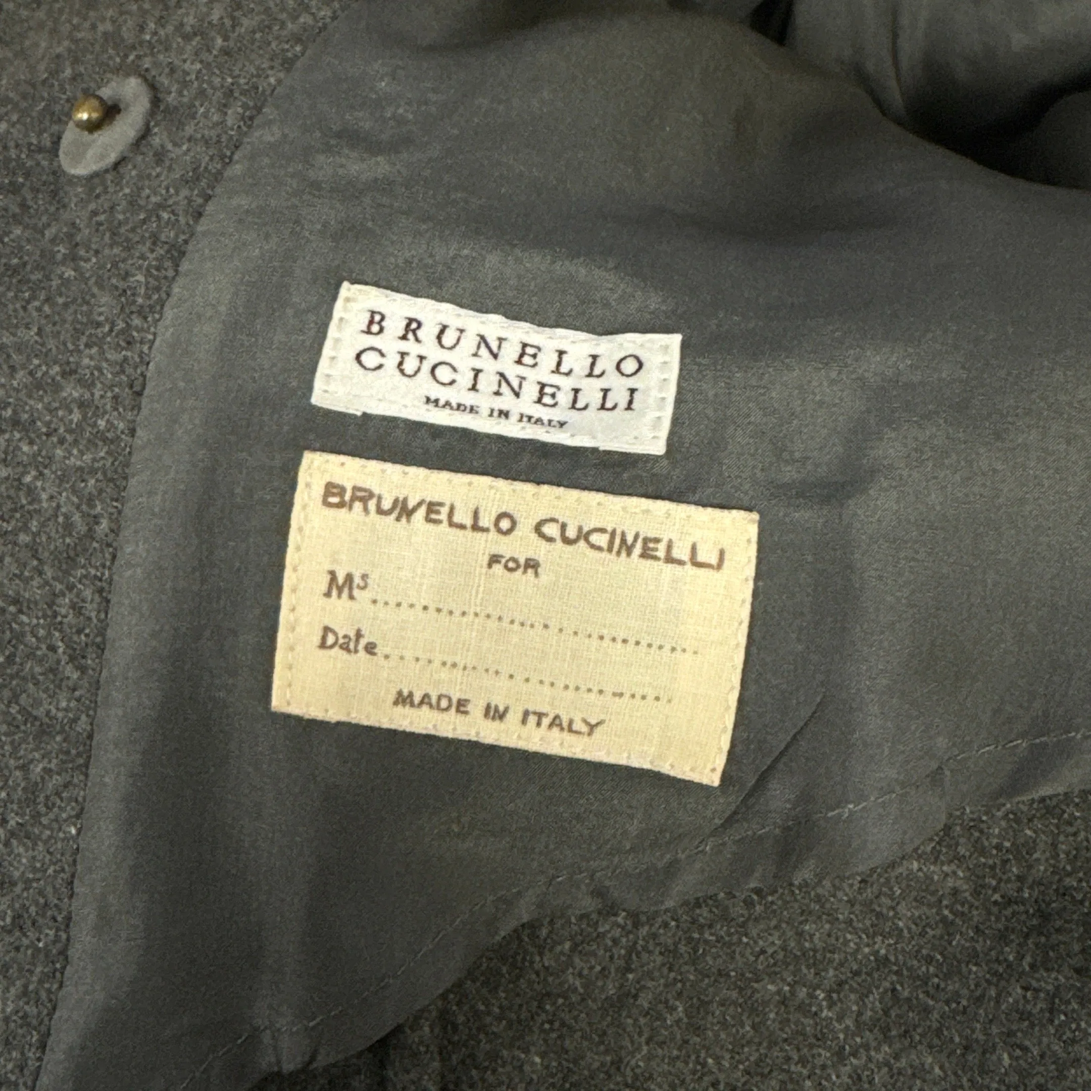 Brunello Cucinelli Women's Grey Wool and Cashmere Peacoat