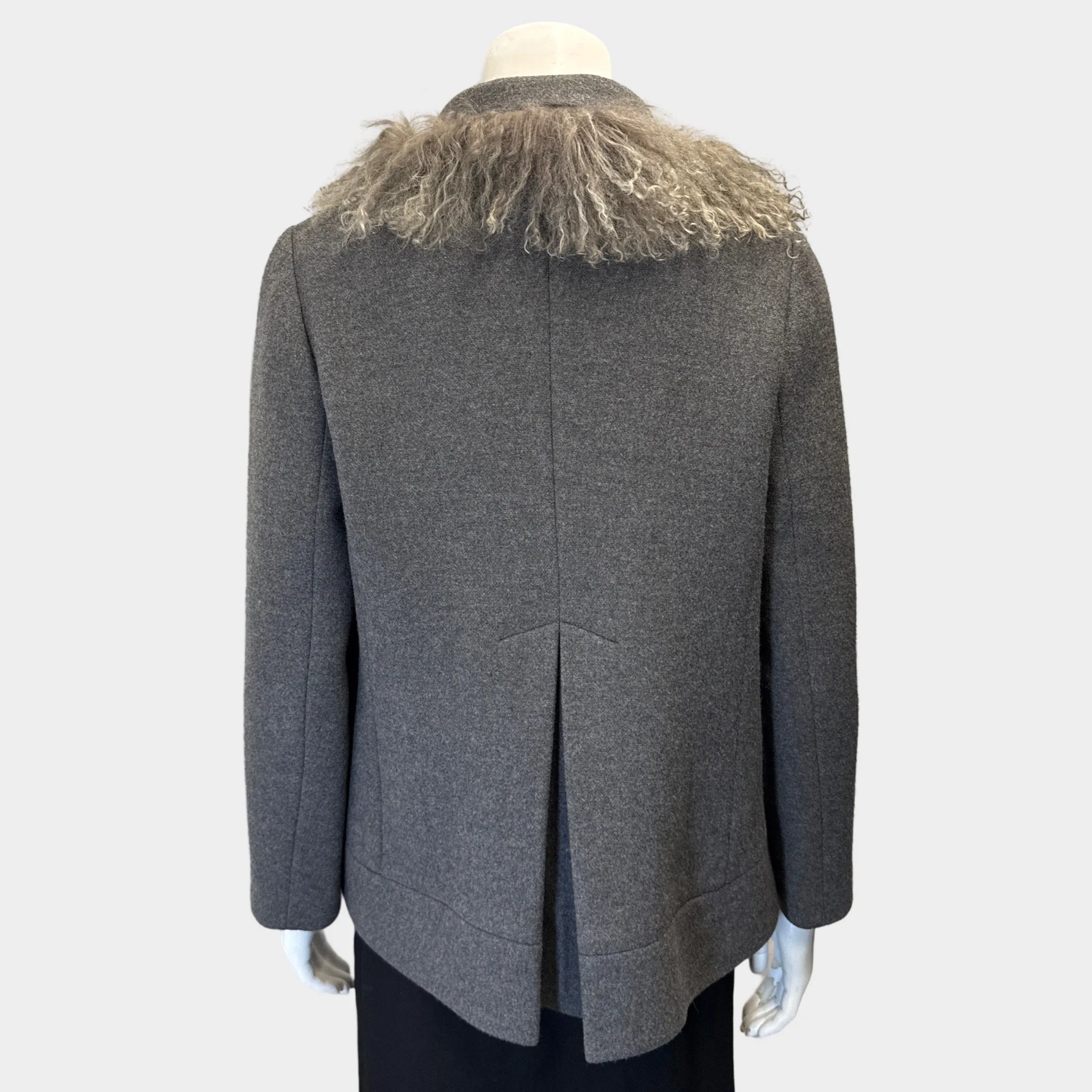 Brunello Cucinelli Women's Grey Wool and Cashmere Peacoat