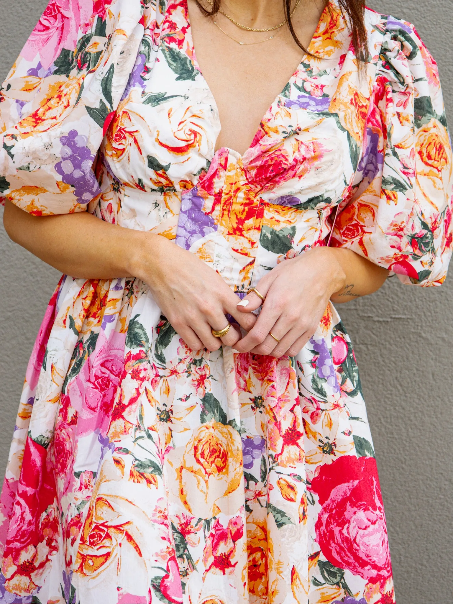 Buddylove Bonnie Puff Sleeve Mini Dress - Love Story
