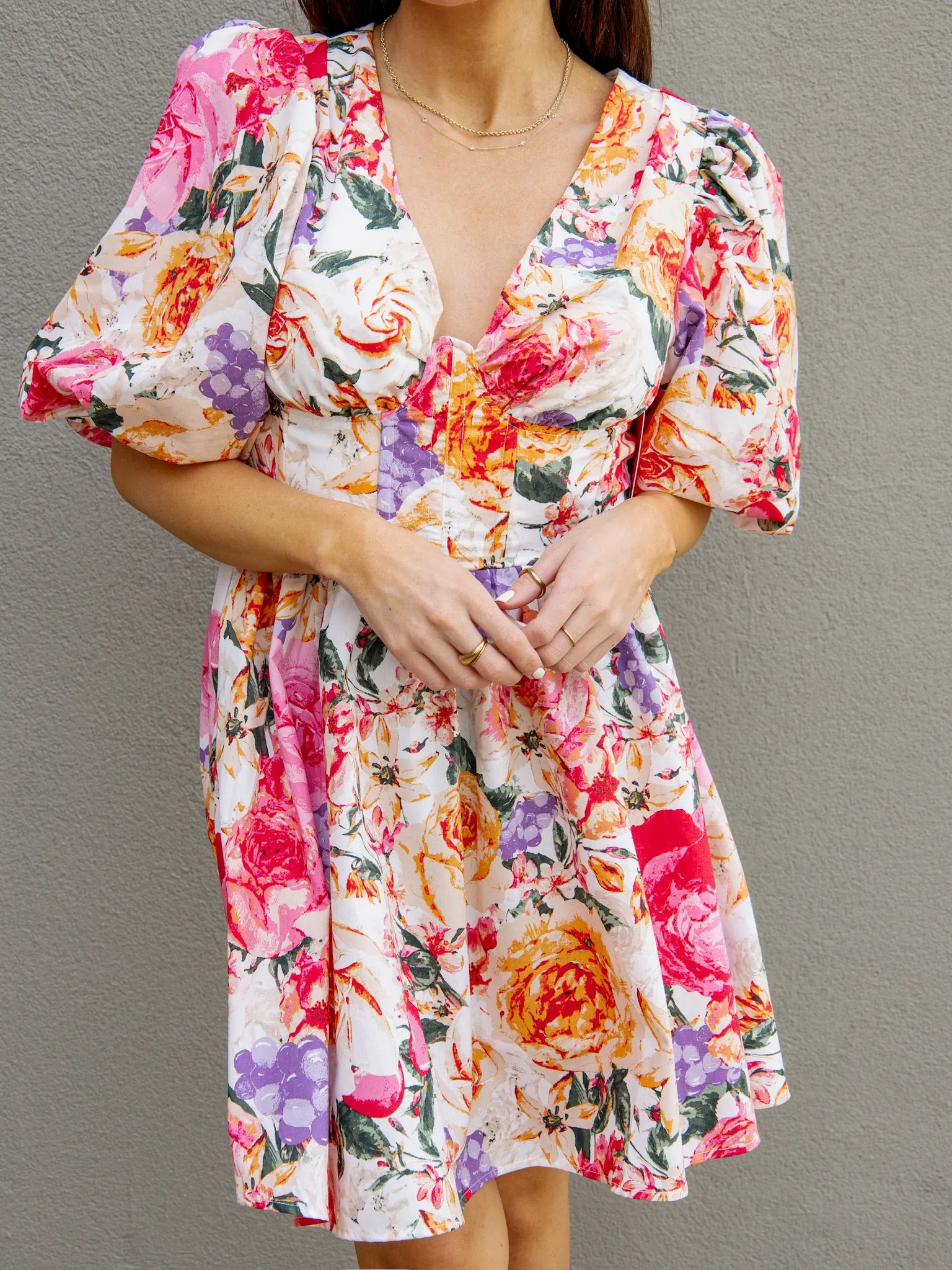 Buddylove Bonnie Puff Sleeve Mini Dress - Love Story