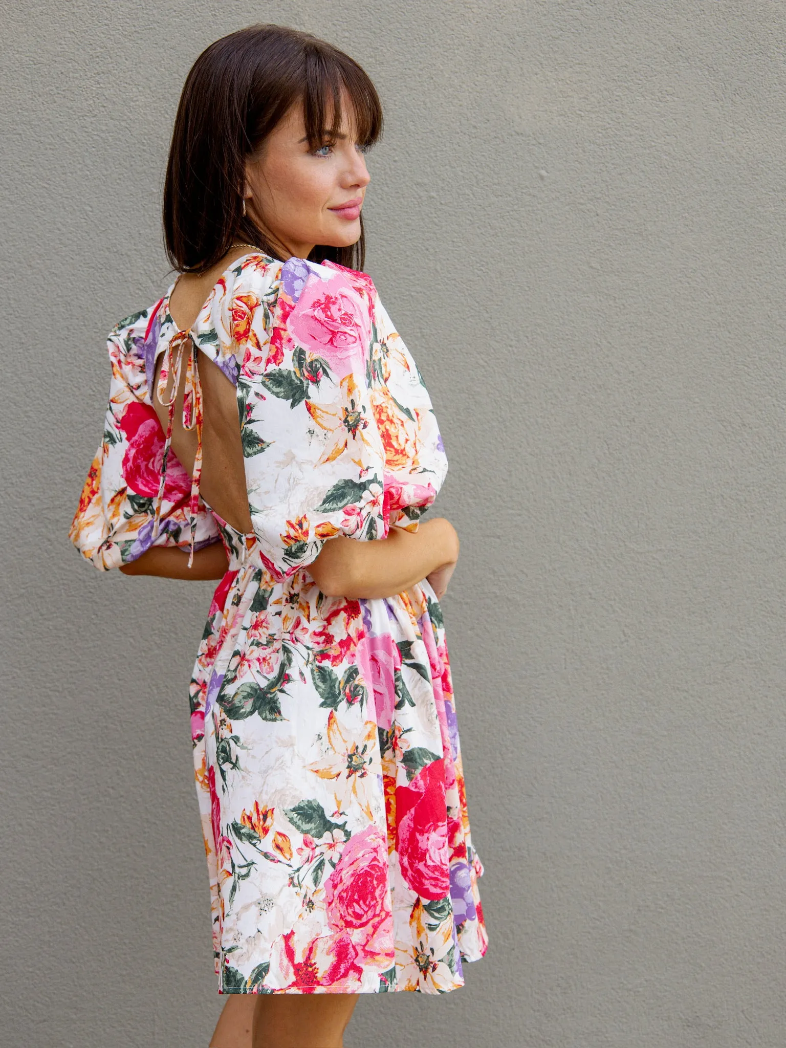 Buddylove Bonnie Puff Sleeve Mini Dress - Love Story