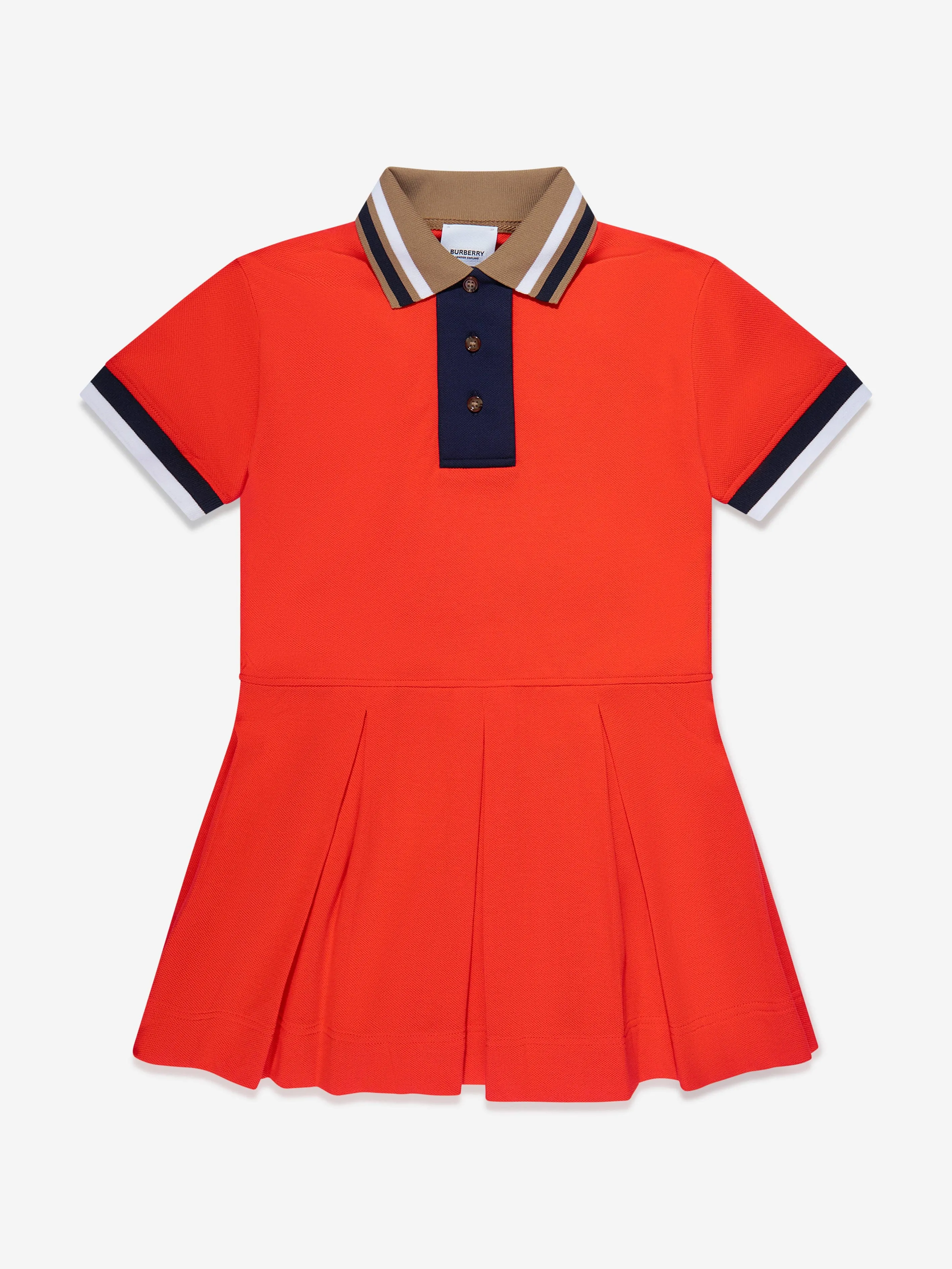 Burberry Girls Serena Varsity Dress in Red