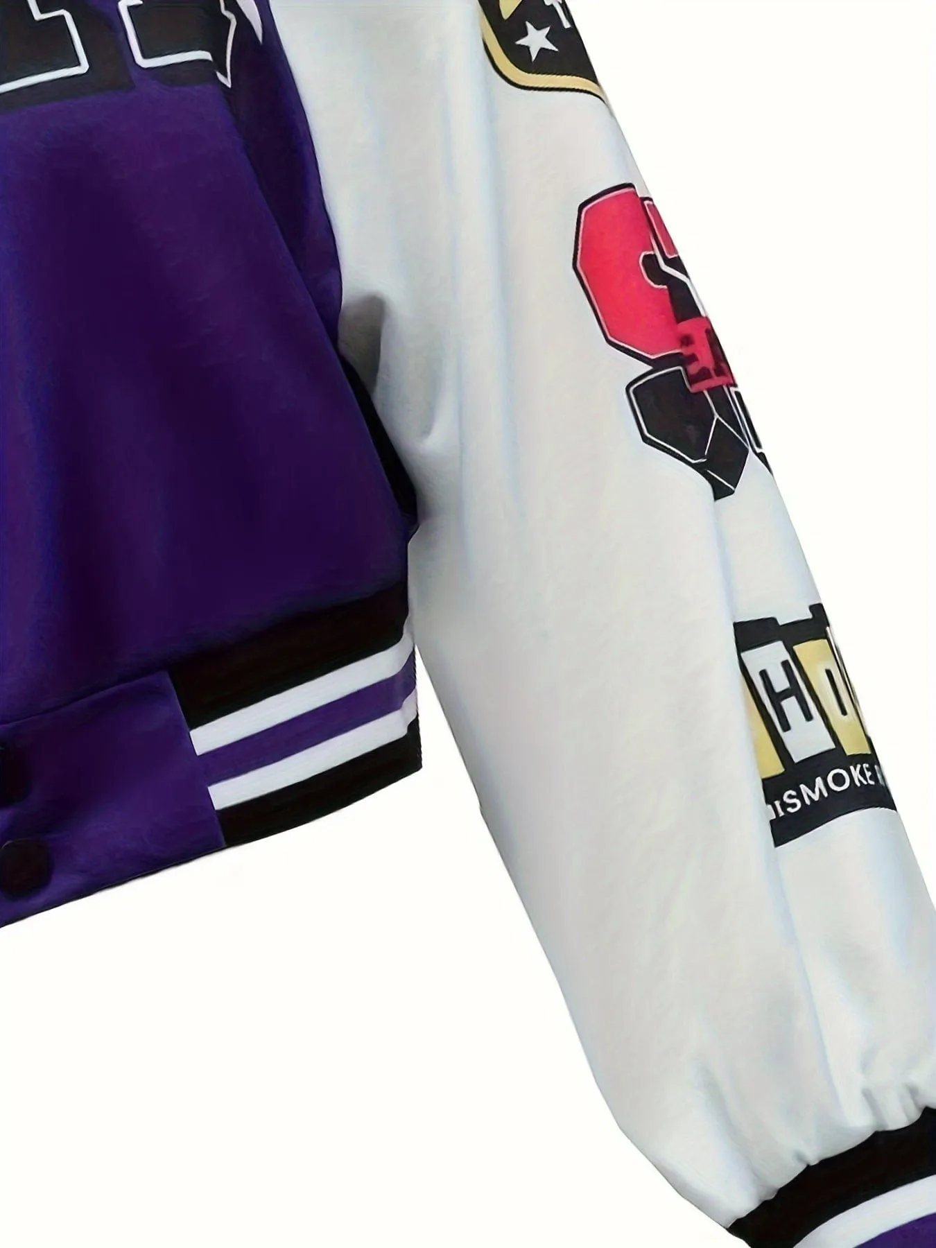 Button-Front Varsity Jacket