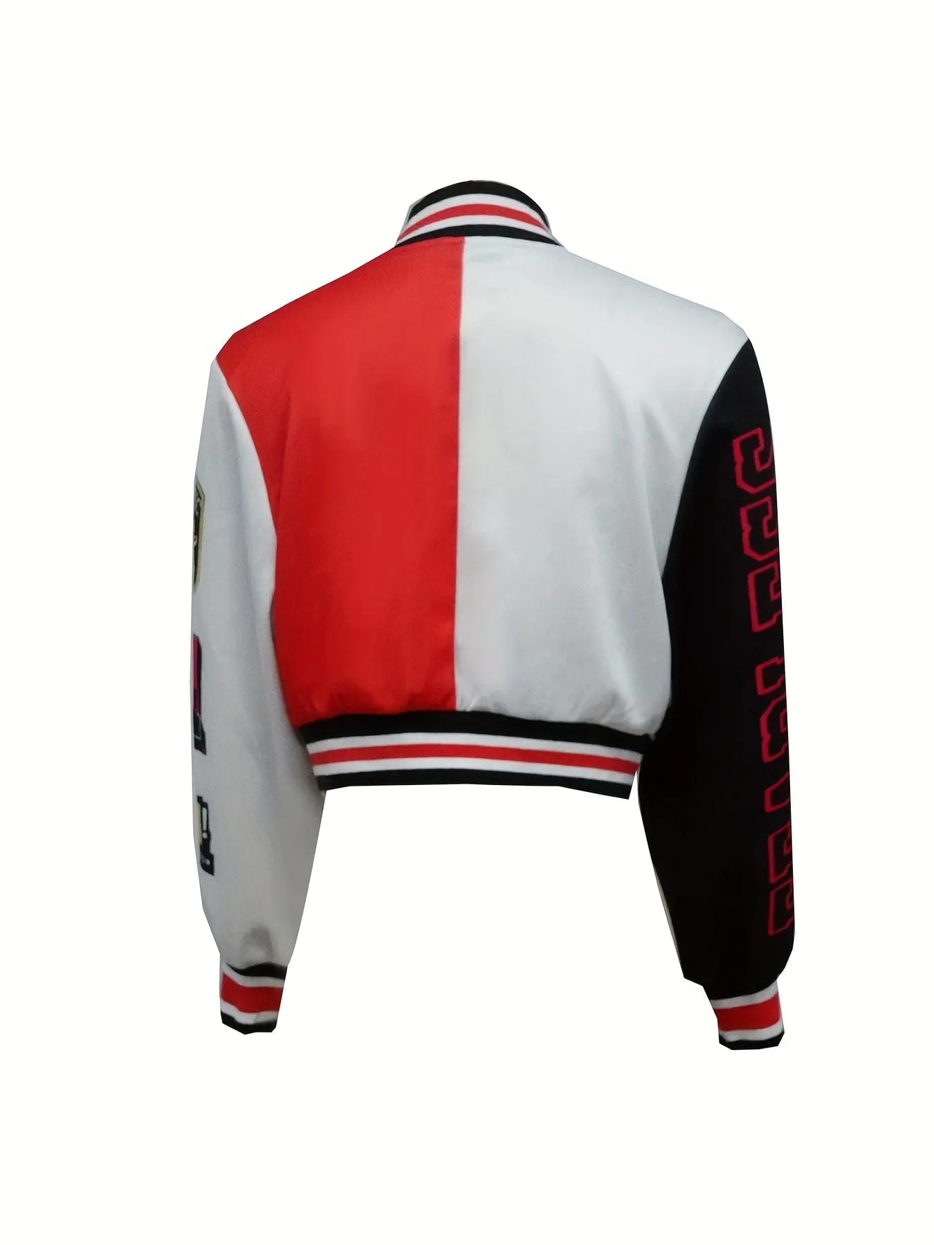Button-Front Varsity Jacket