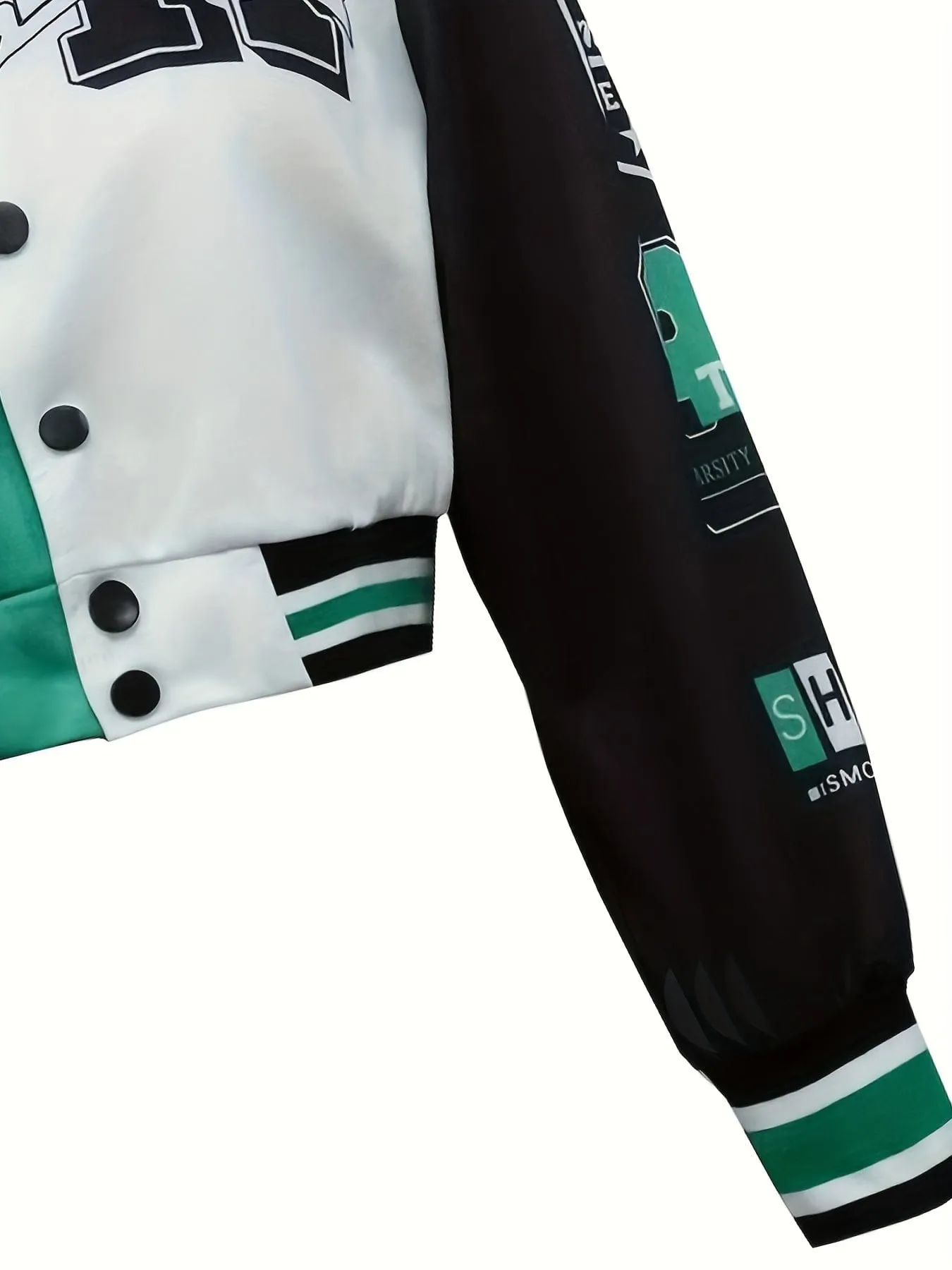Button-Front Varsity Jacket