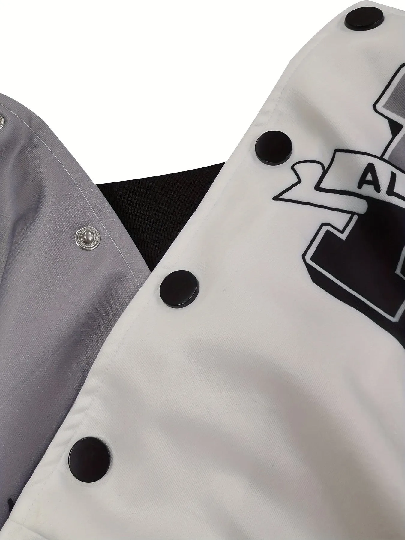 Button-Front Varsity Jacket