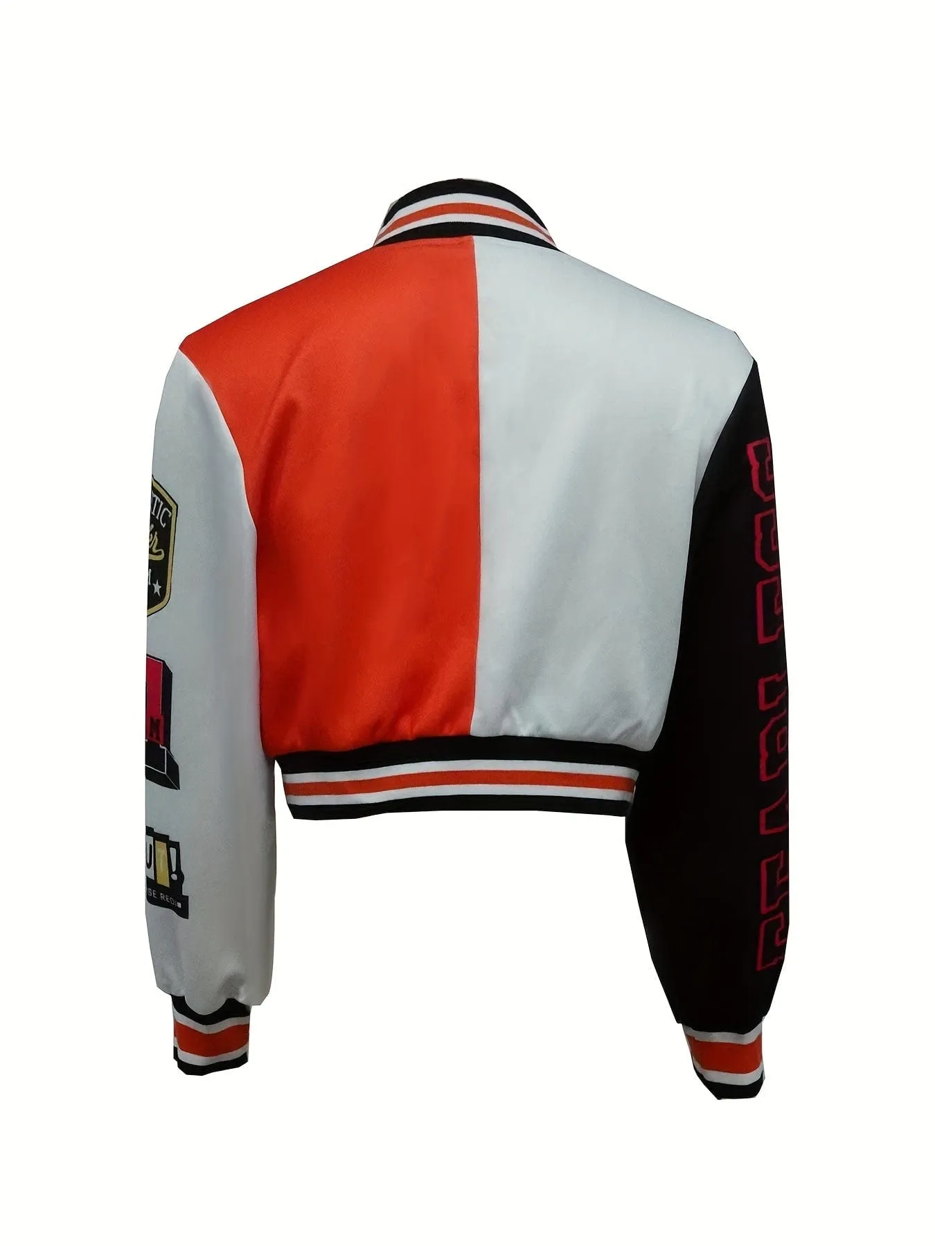Button-Front Varsity Jacket
