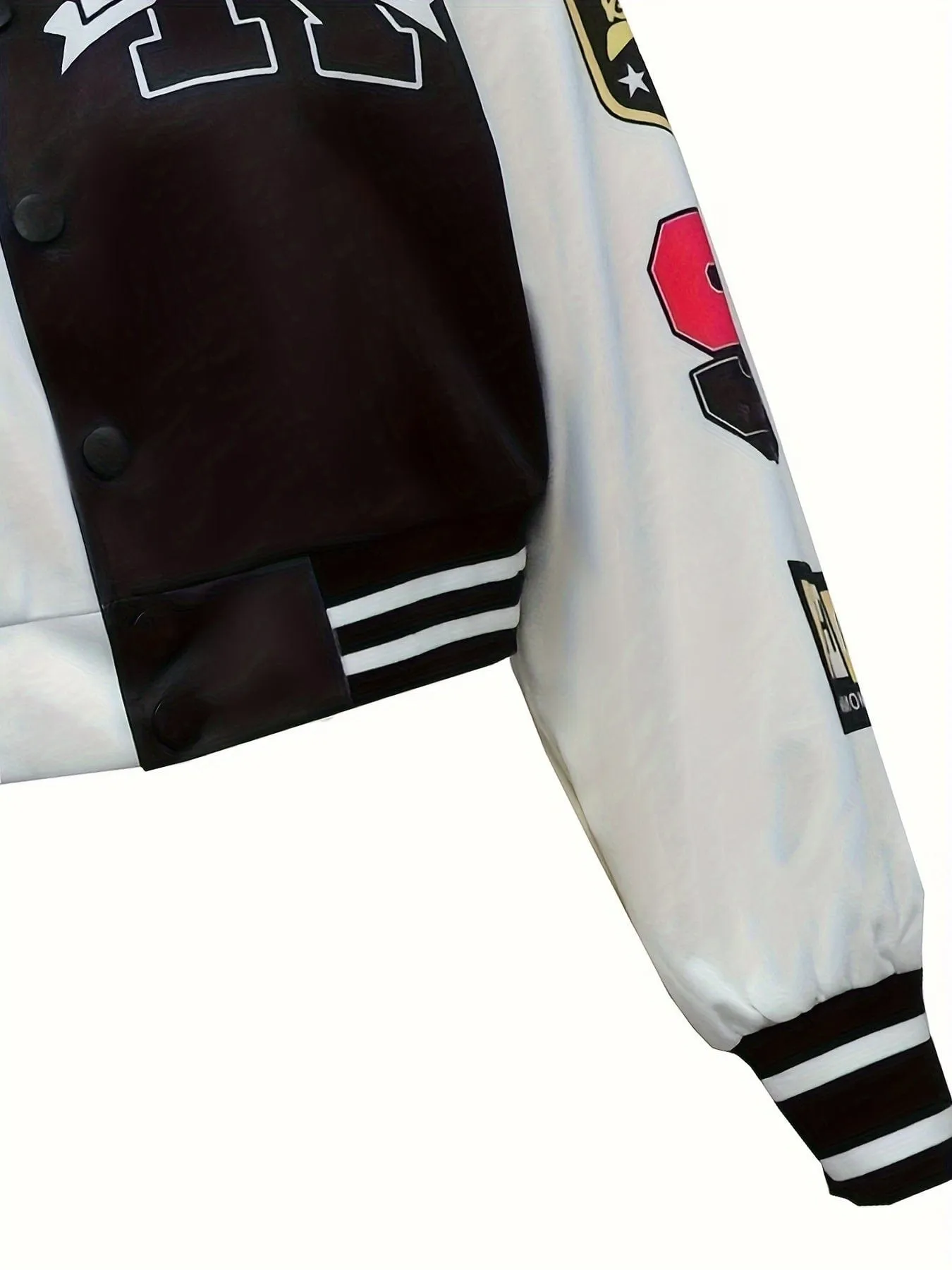 Button-Front Varsity Jacket