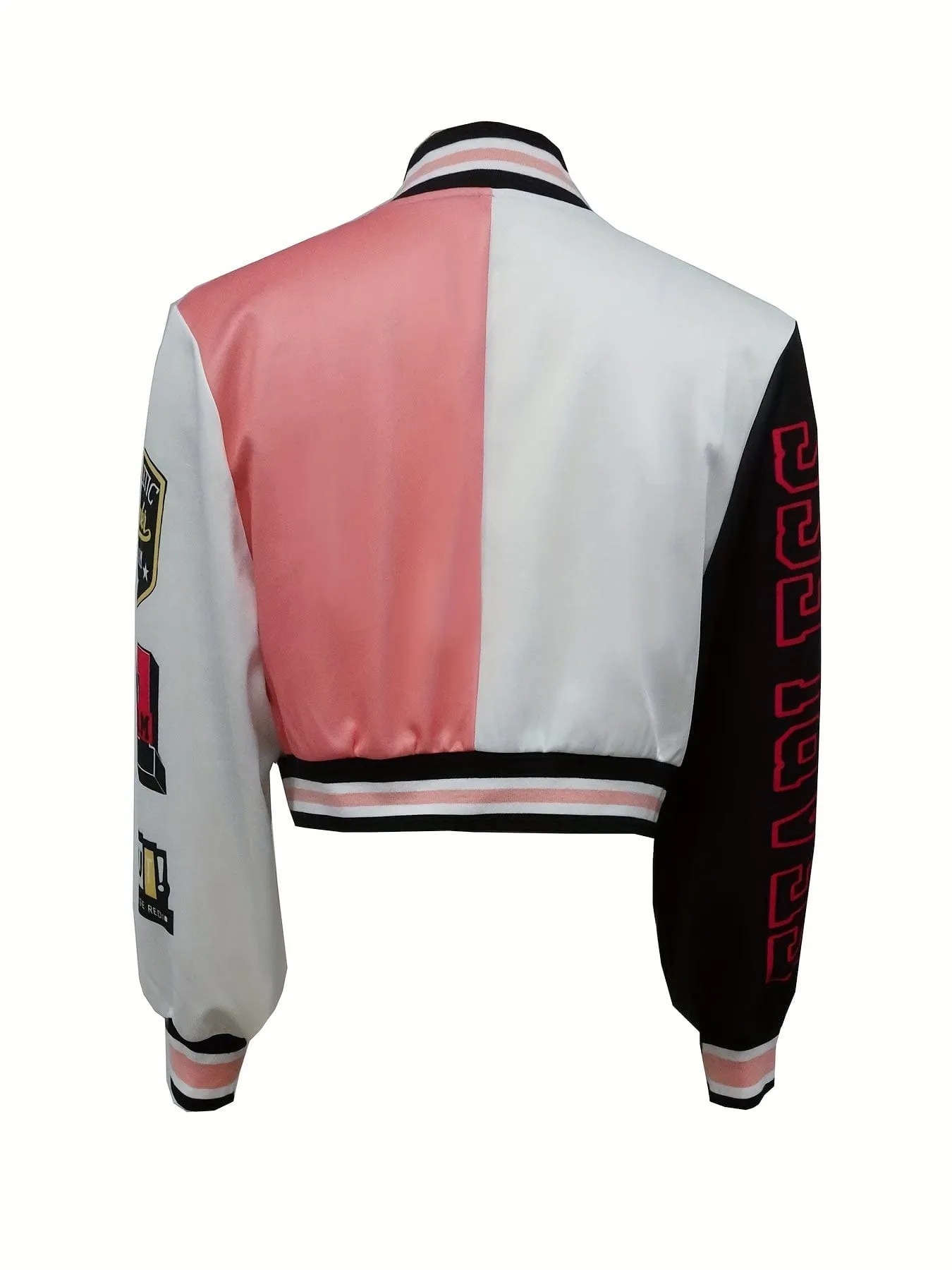 Button-Front Varsity Jacket