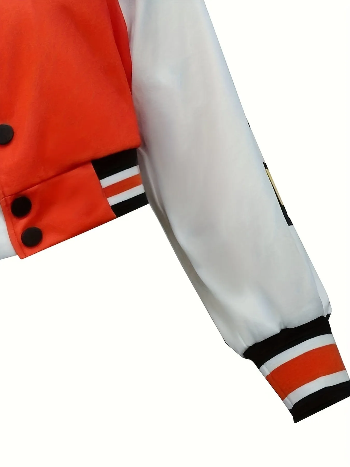 Button-Front Varsity Jacket