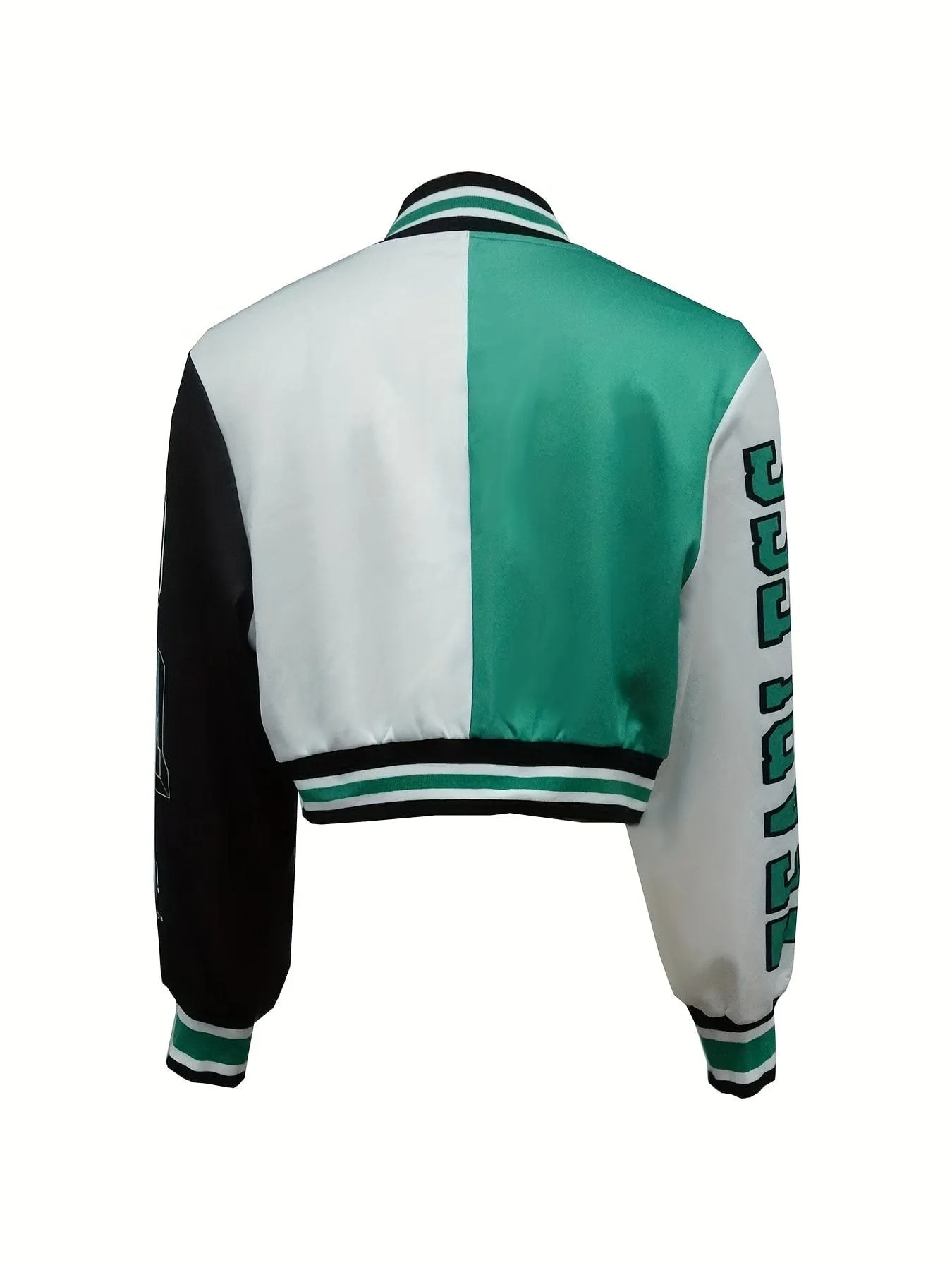 Button-Front Varsity Jacket
