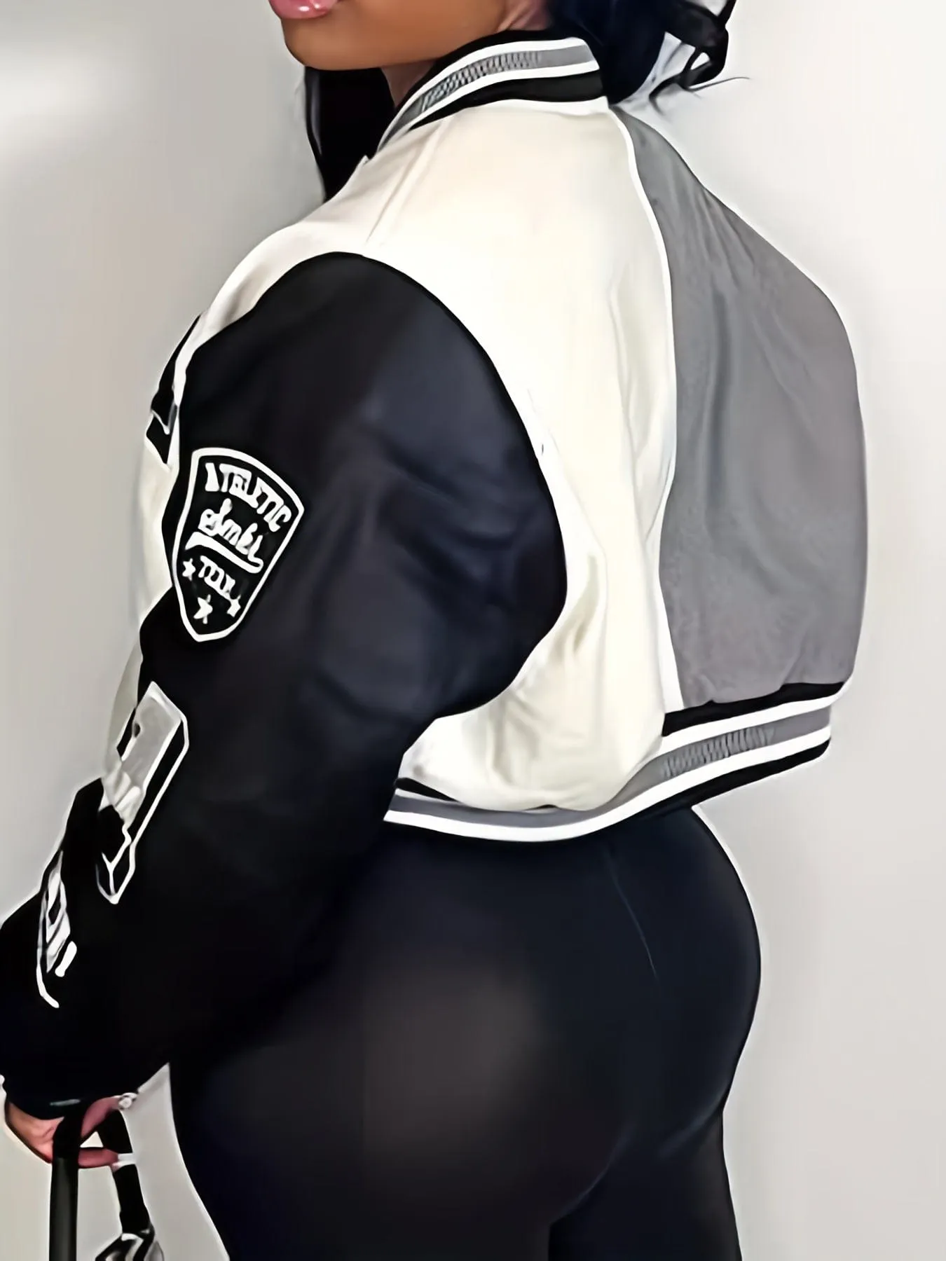 Button-Front Varsity Jacket