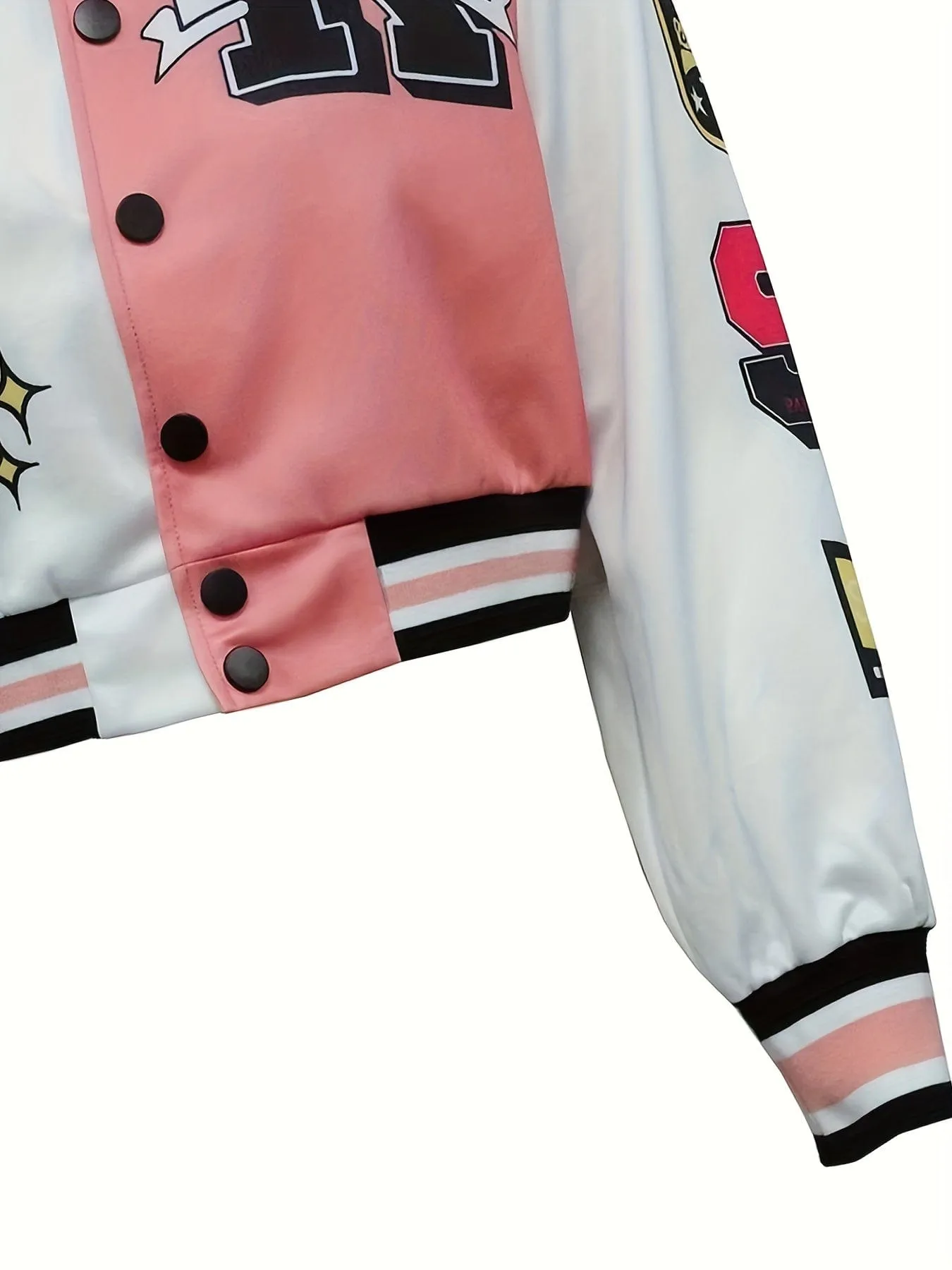 Button-Front Varsity Jacket