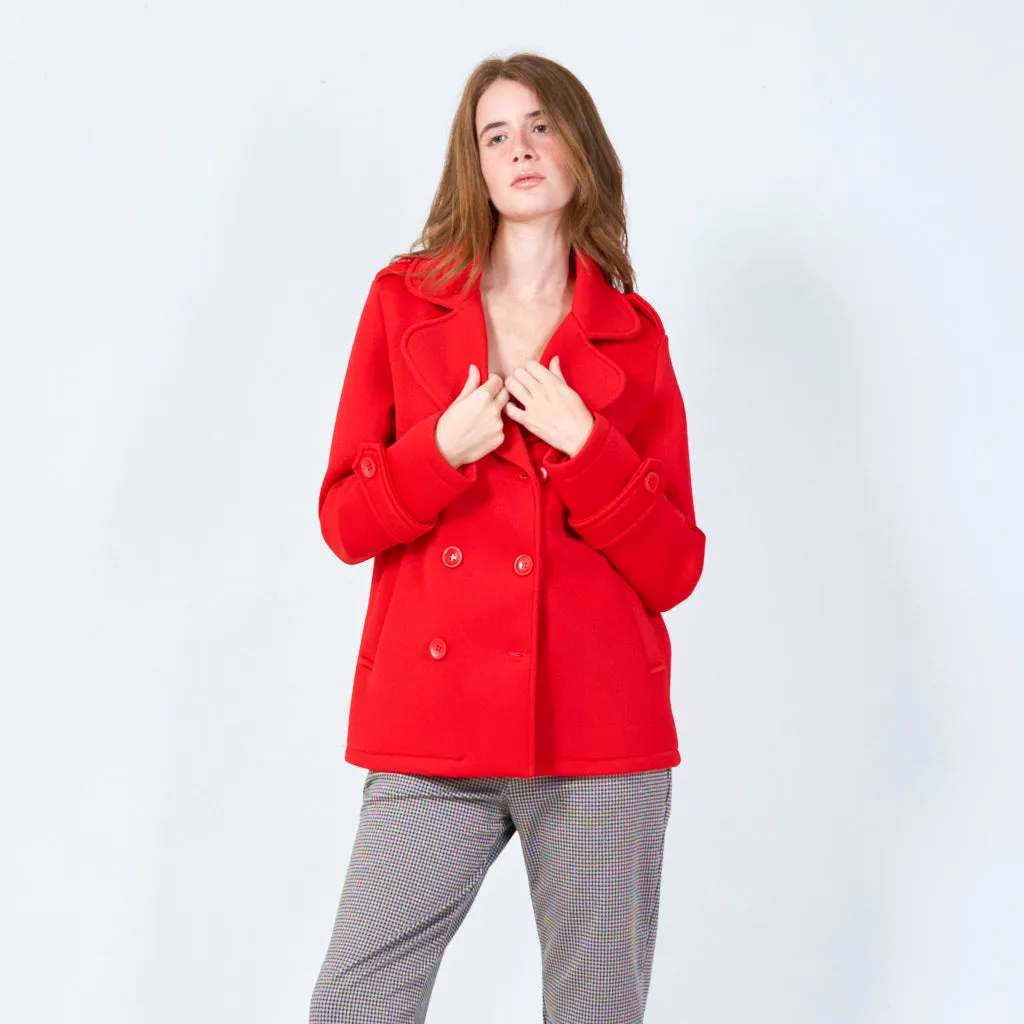 Classic double-breasted peacoat wholesale