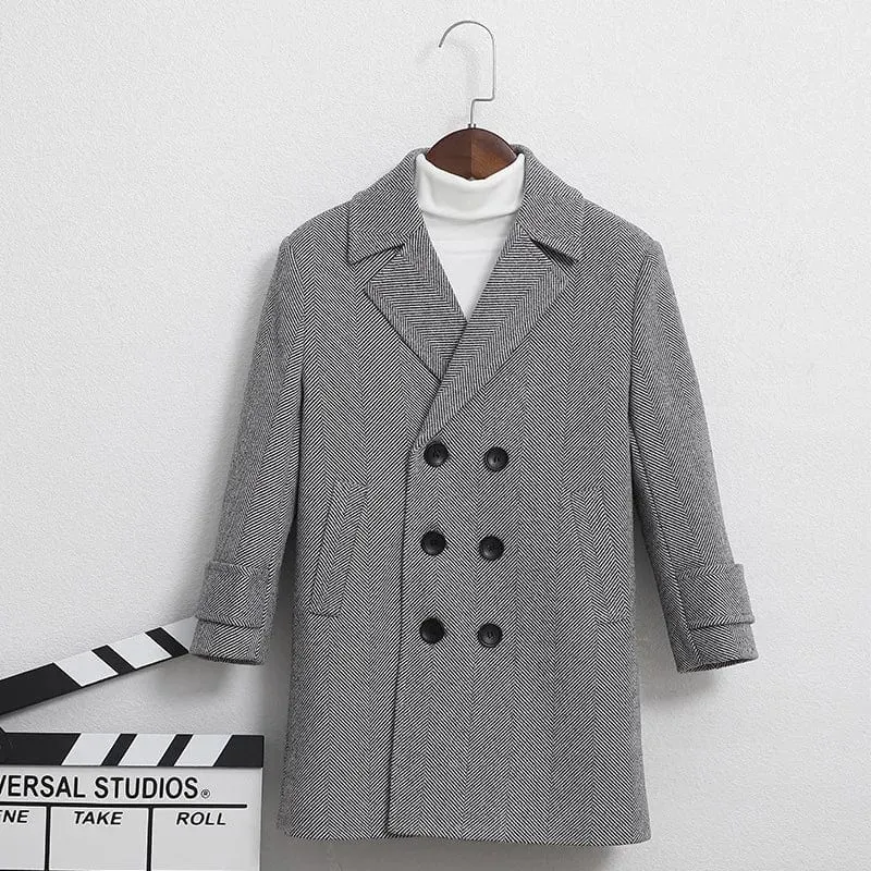 Classic Double-Breasted Peacoat