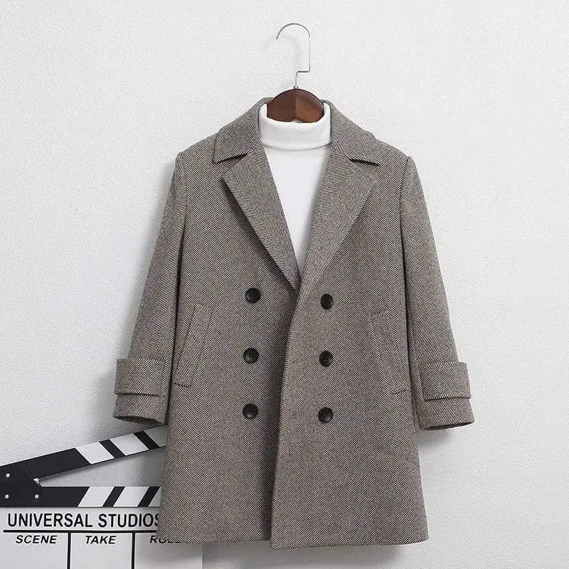 Classic Double-Breasted Peacoat