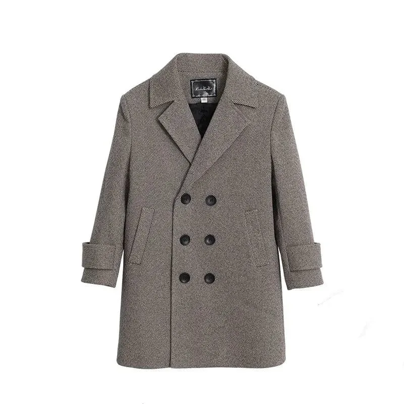 Classic Double-Breasted Peacoat