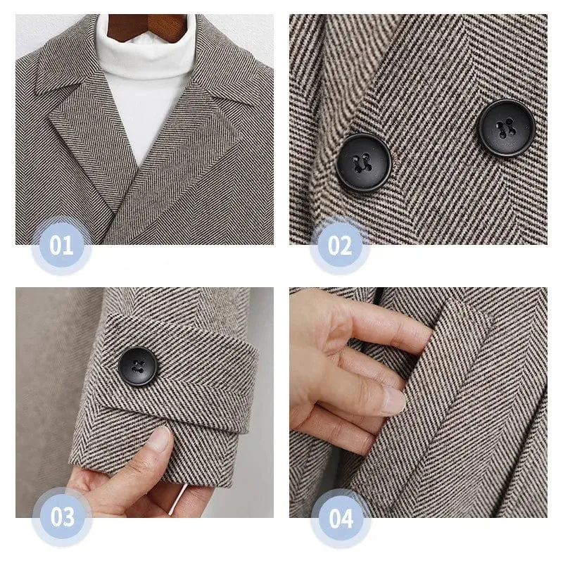 Classic Double-Breasted Peacoat