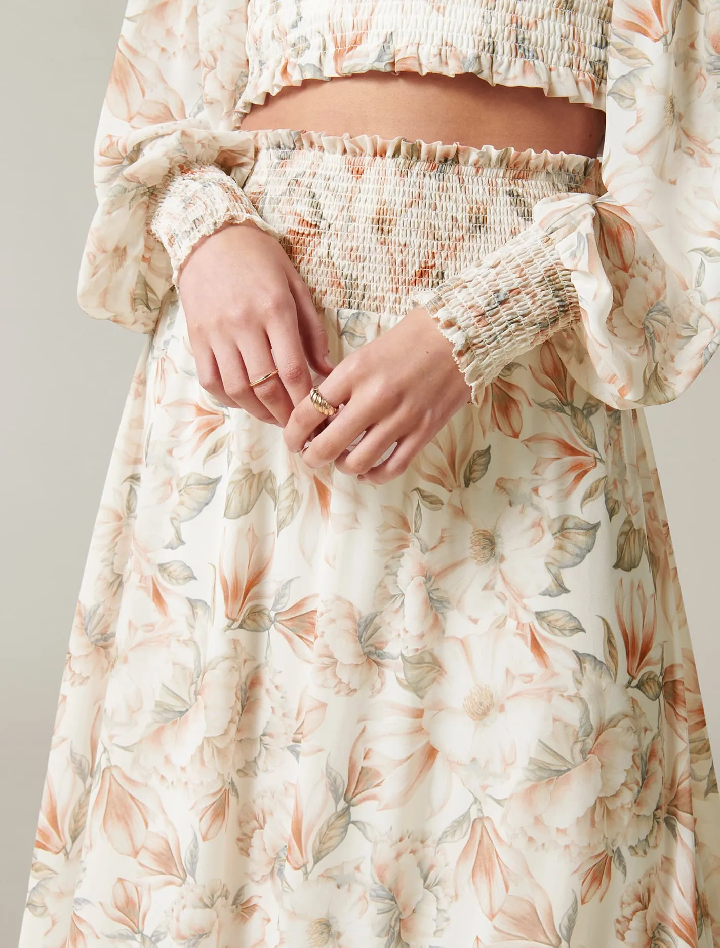 Colette Ruffle Co-Ord Maxi Skirt