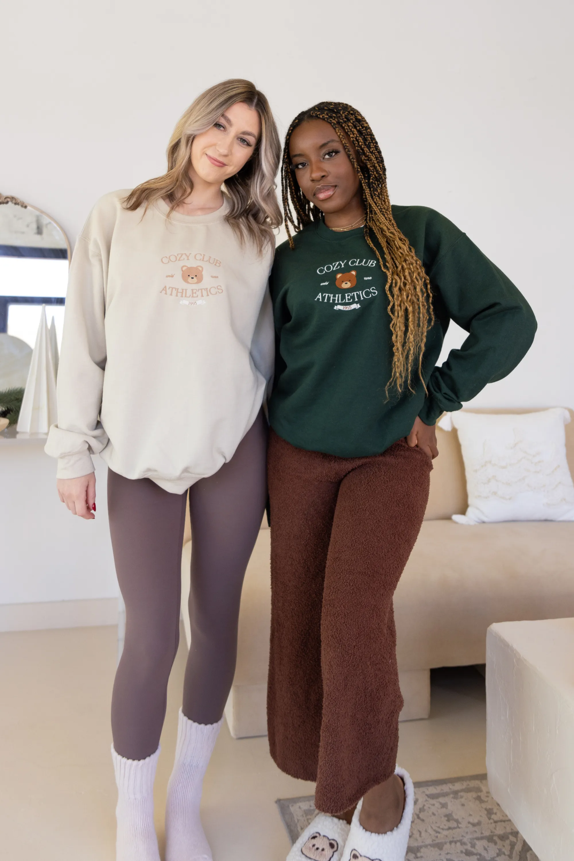 Cozy Club Athletic Crewneck Sweater