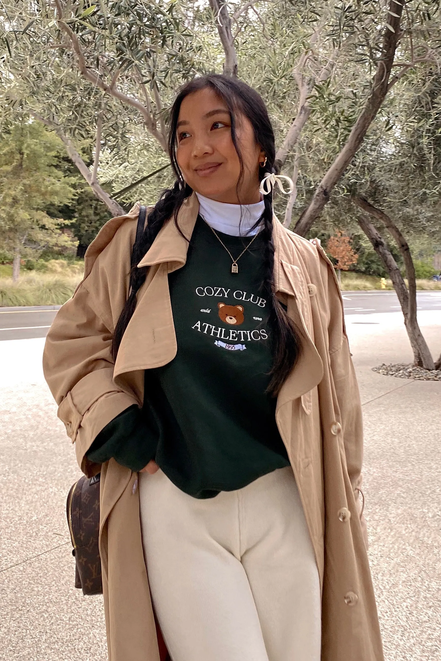 Cozy Club Athletic Crewneck Sweater