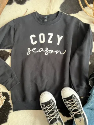 Cozy Season Graphic Crew Neck Sweatshirt - 3 Colors*