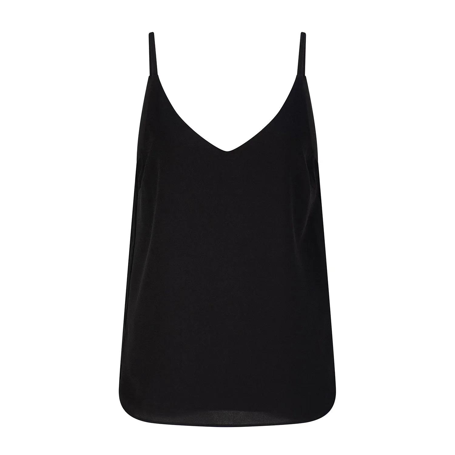 Crystal V-Neck Camisole - Black