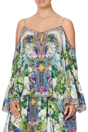 DROP SHOULDER TOP MOON GARDEN