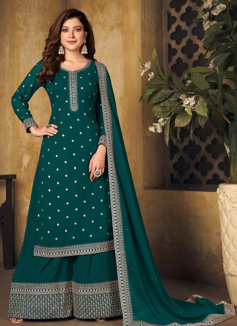 Effortless Elegant Georgette Palazzo Suit
