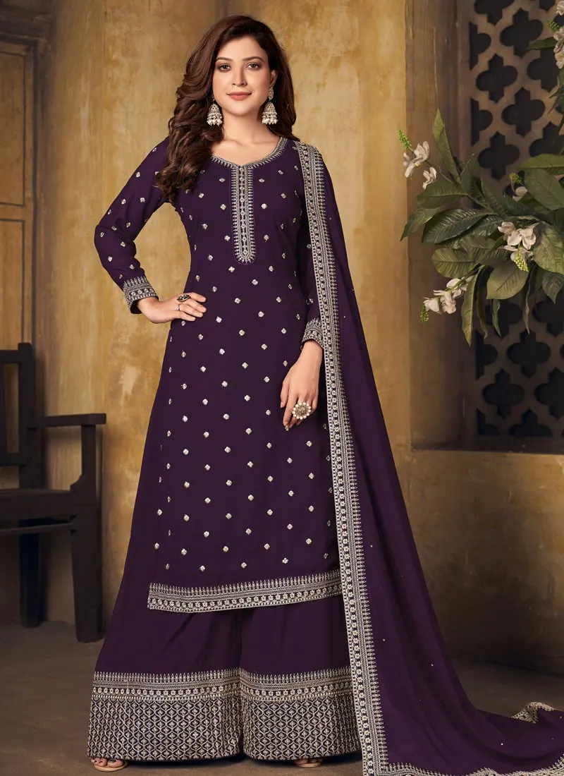 Effortless Elegant Georgette Palazzo Suit