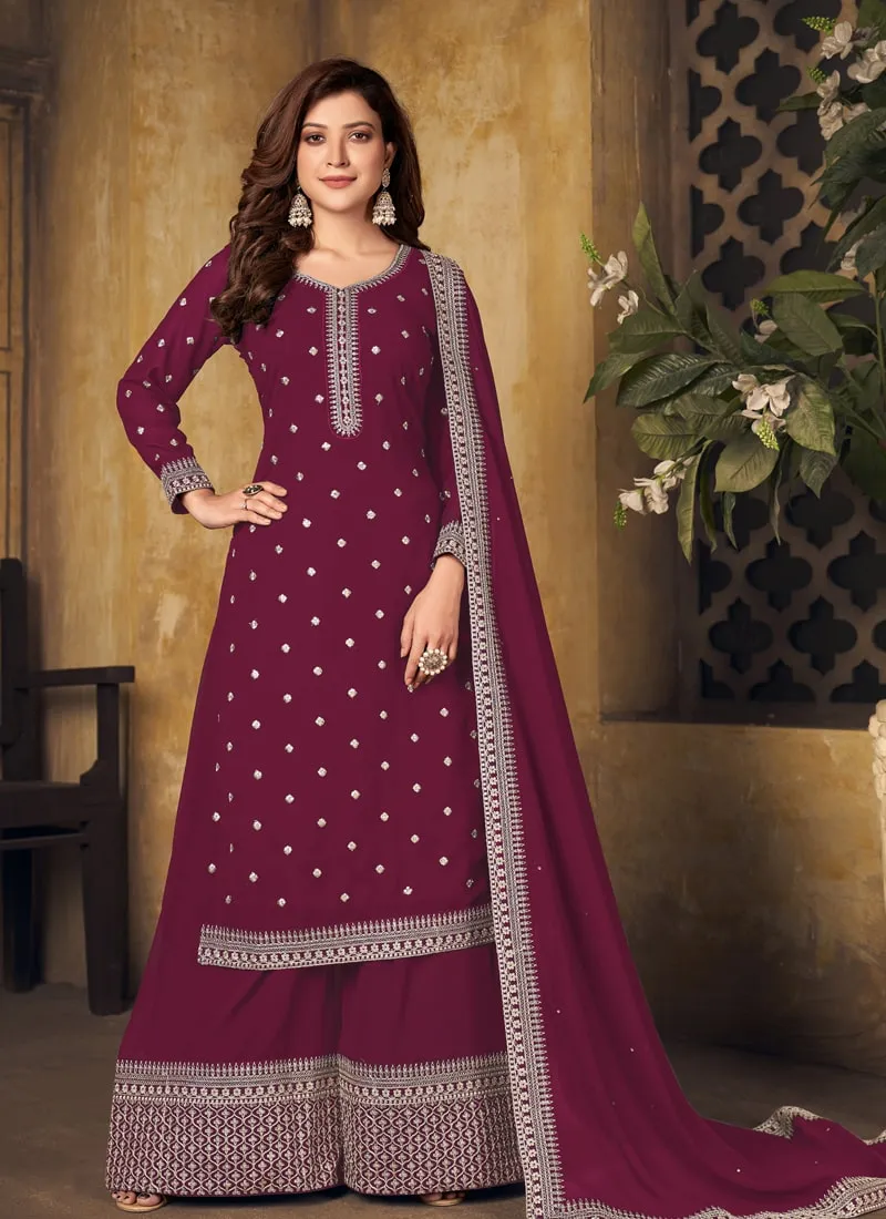 Effortless Elegant Georgette Palazzo Suit