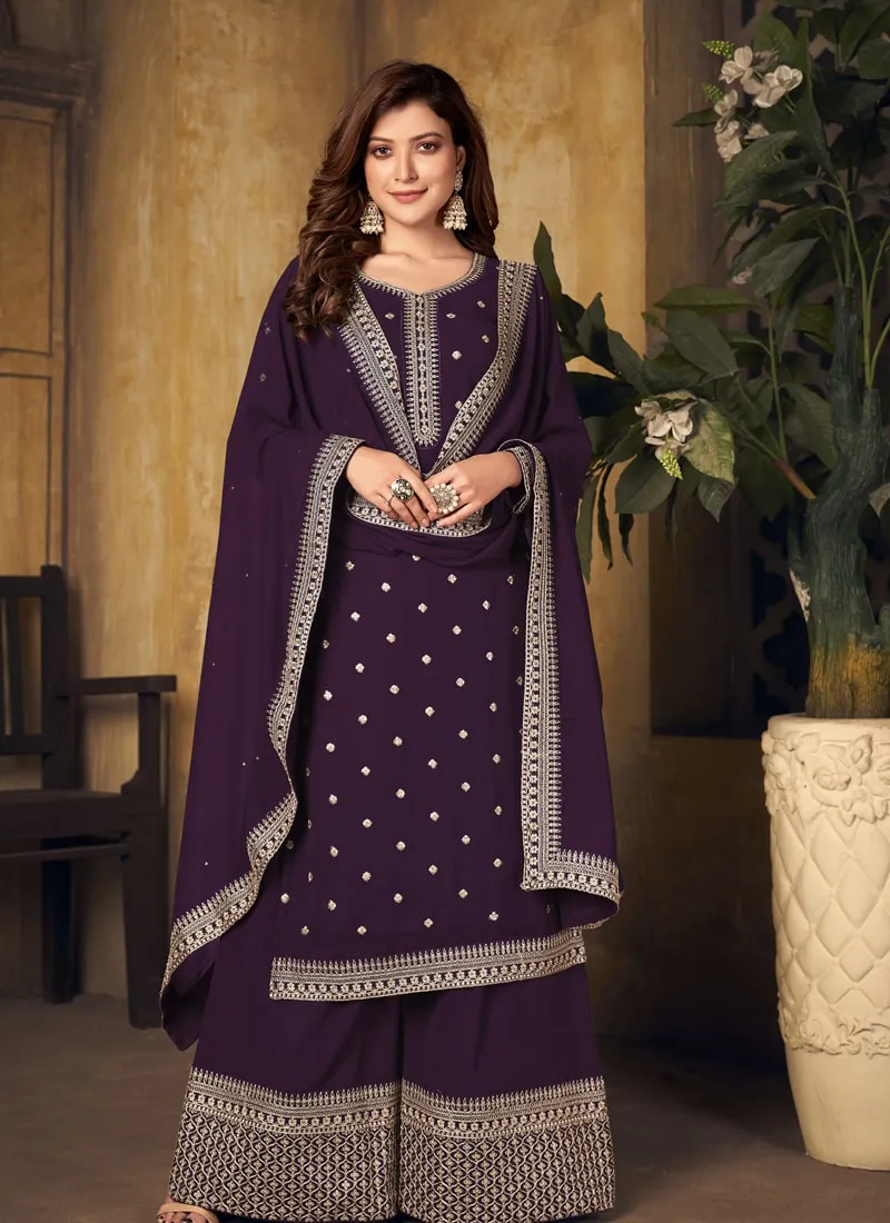 Effortless Elegant Georgette Palazzo Suit