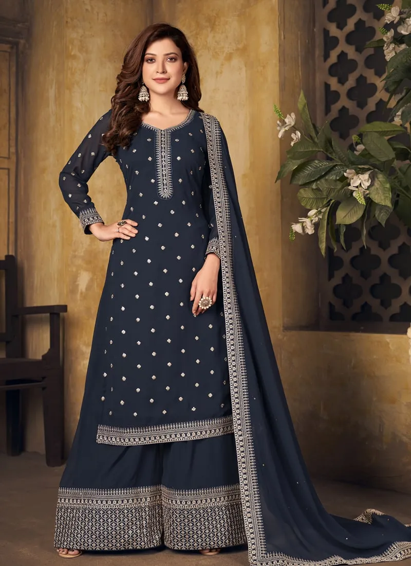 Effortless Elegant Georgette Palazzo Suit