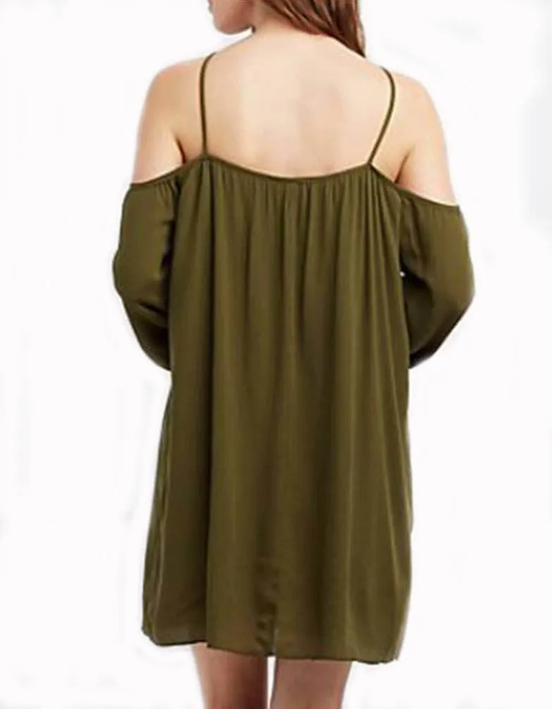 Fab Strappy Cold Shoulder Shift Dress