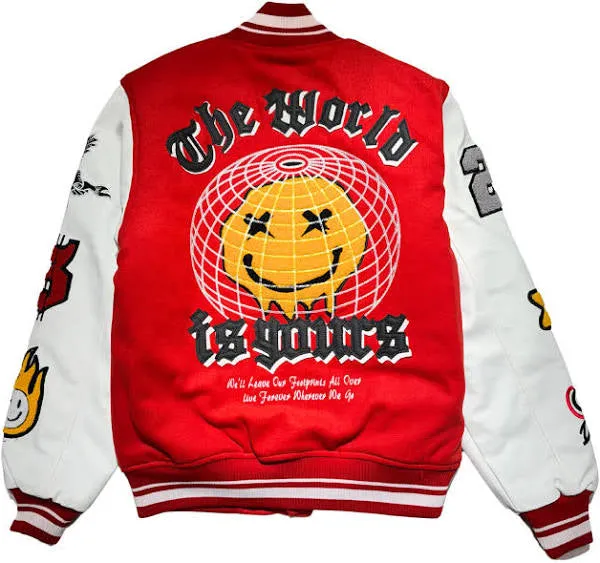 Focus Kids Varsity Jacket - World is Yours - Red