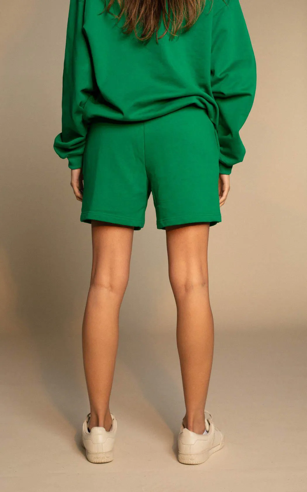 Frankie 100% Organic Cotton Sweatshorts - GREEN