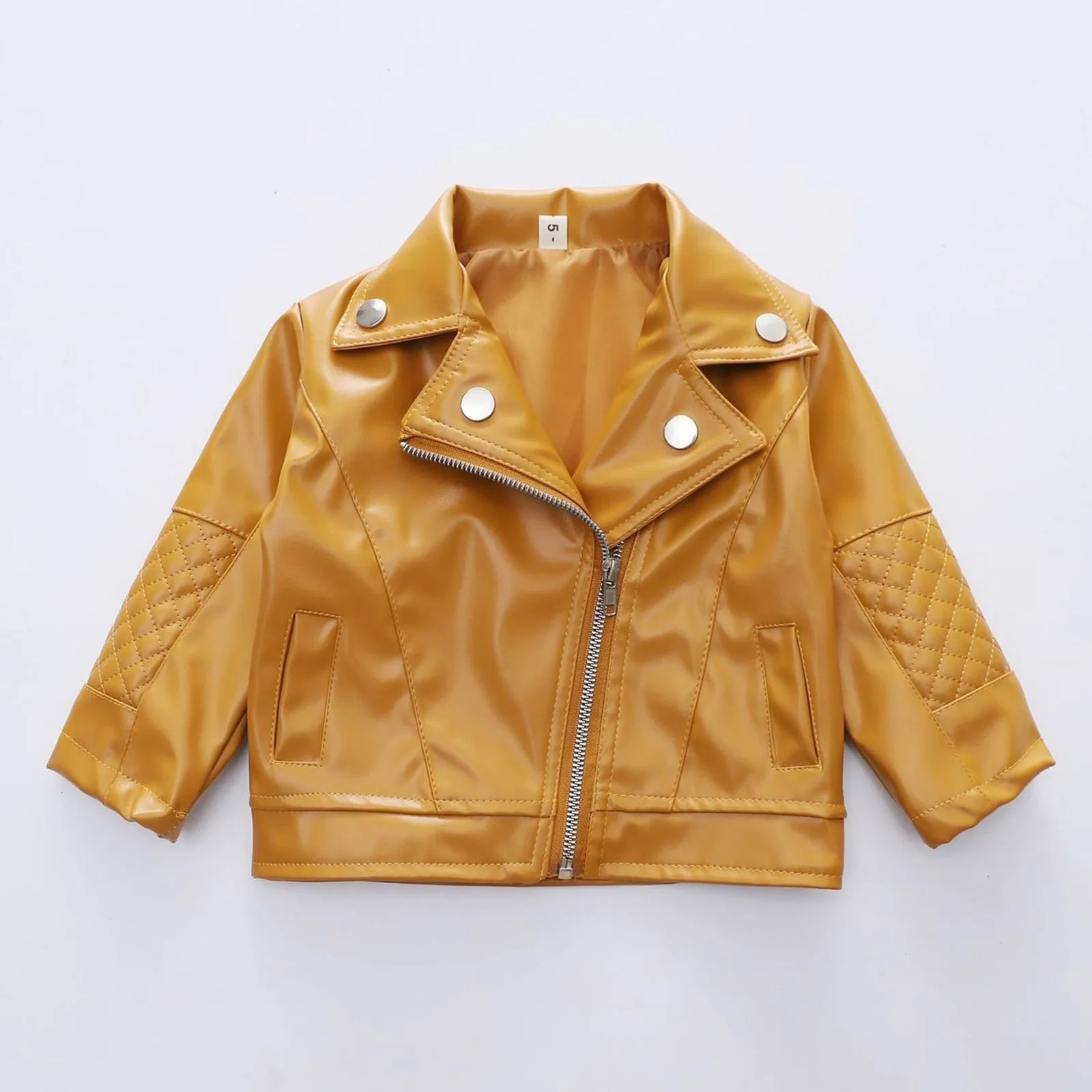 Kids Boys/Girls Stylish Short Leather Jacket/Coat