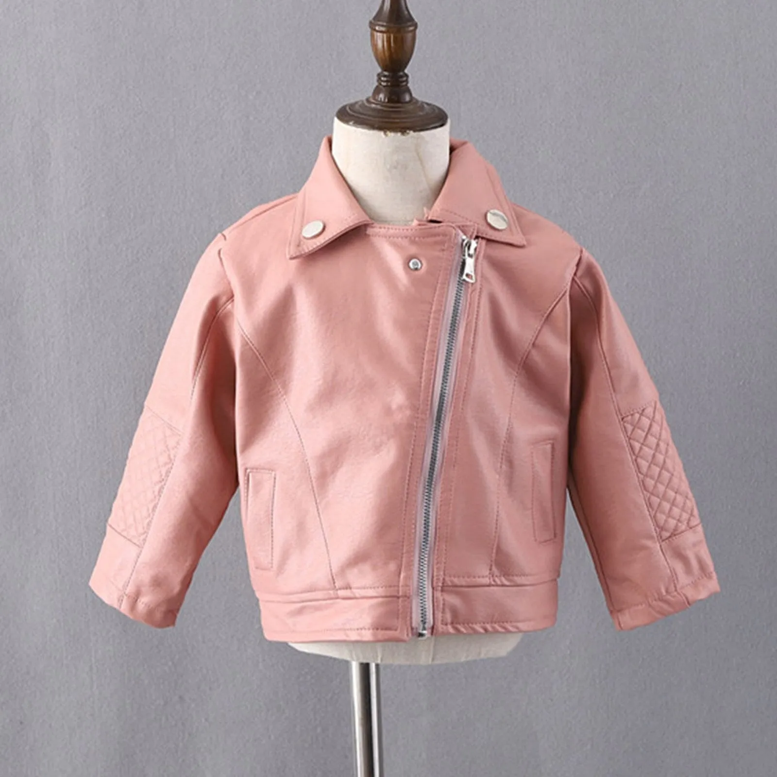 Kids Boys/Girls Stylish Short Leather Jacket/Coat