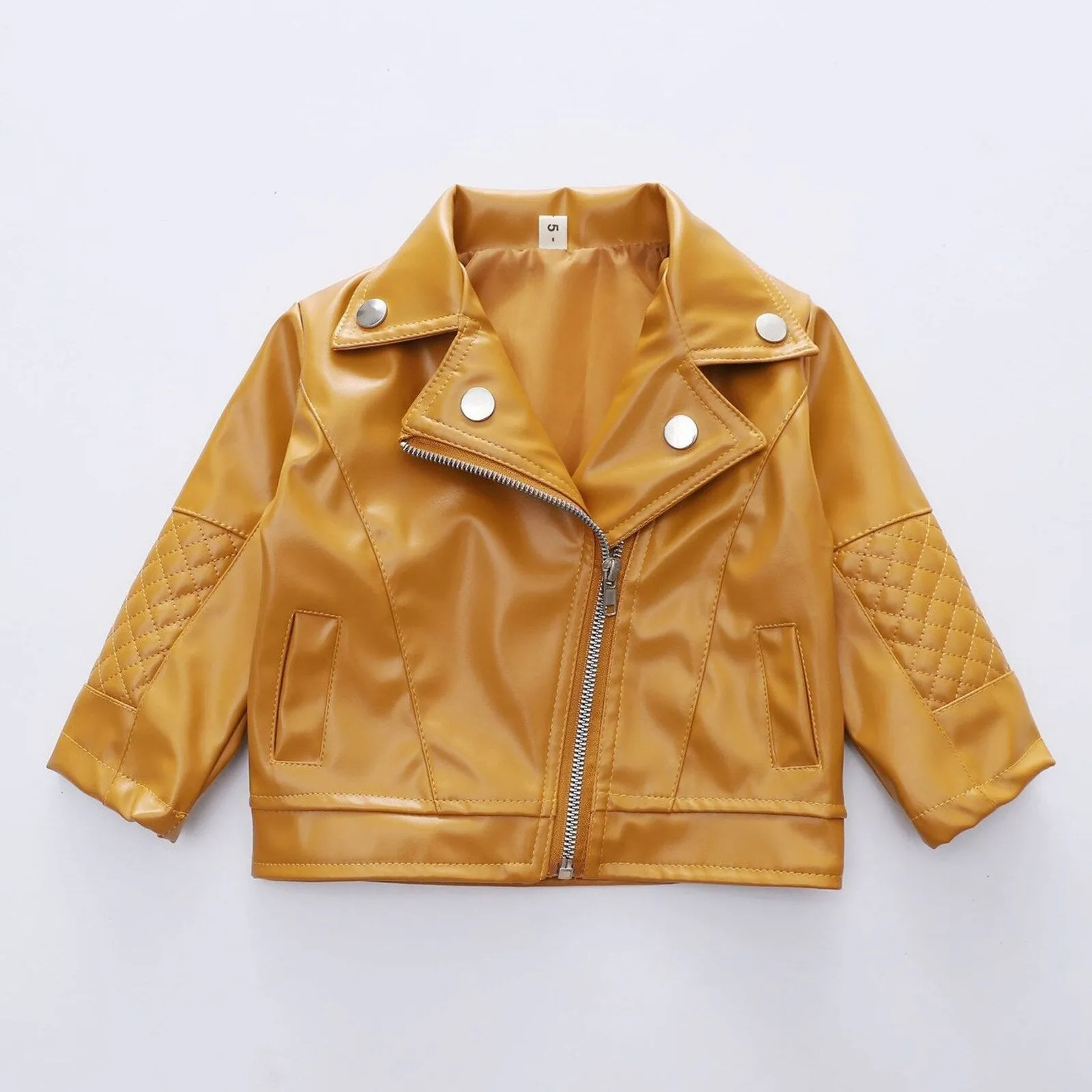 Kids Boys/Girls Stylish Short Leather Jacket/Coat